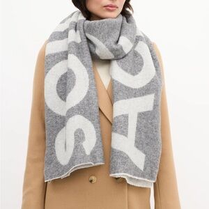 Acne studios grey and Cream Women's Scarf